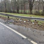 Zderzenie trzech samochodów w Zawadzie, dwie osoby w szpitalu
