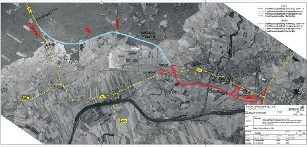 Trwają prace nad projektem obwodnicy Opola-Borek i Dobrzenia Wielkiego