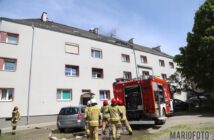Pożar mieszkania na poddaszu jednego z bloków przy ul. 1 Maja w Opolu