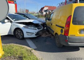 Wypadek na skrzyżowaniu ulic Sosnkowskiego i Horoszkiewicza w Opolu
