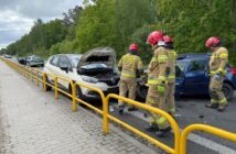 Wypadek w Walidrogach. Zderzyły się 3 samochody osobowe
