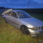 Wypadek w Zawadzie. Dachowało BMW
