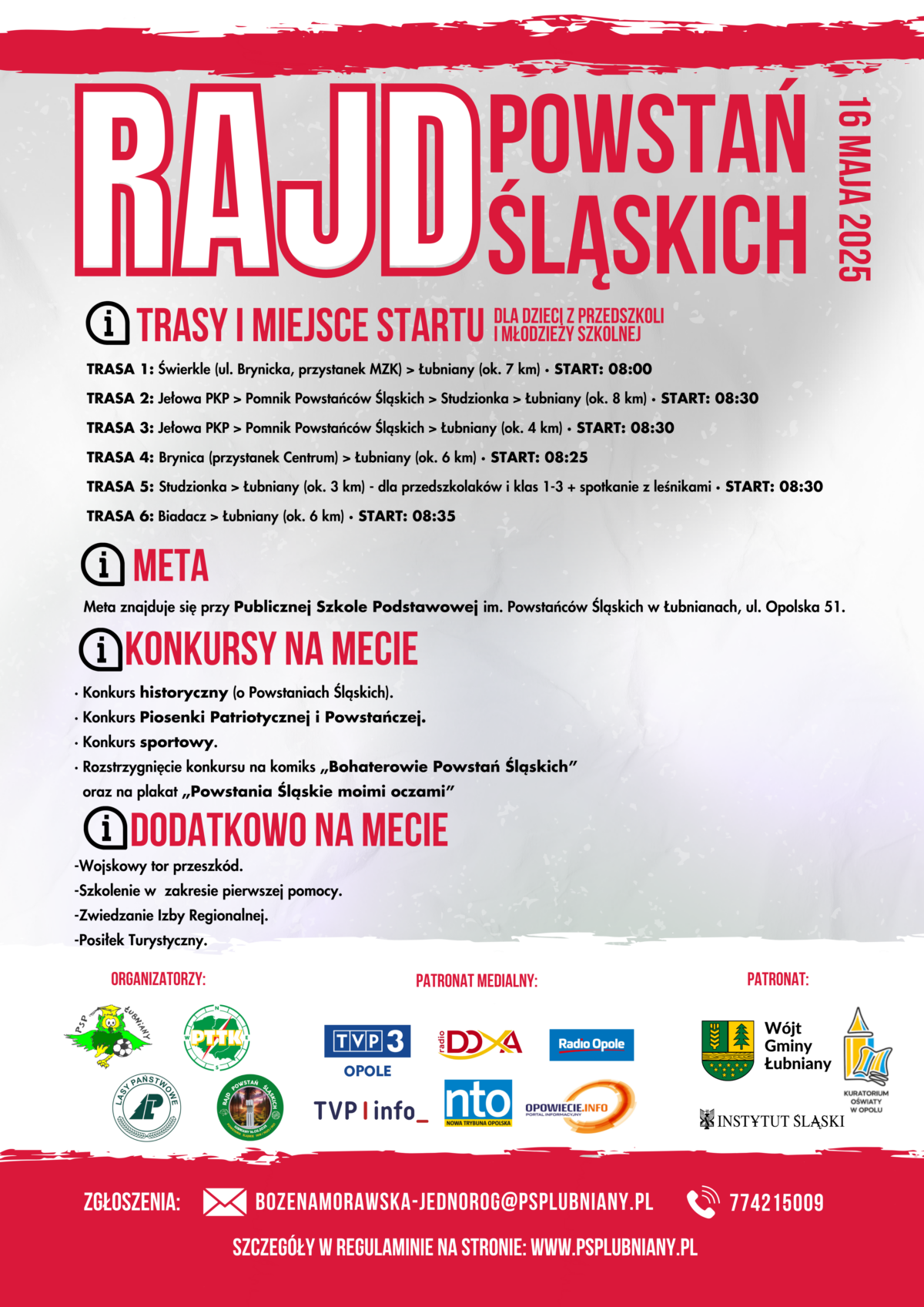 Program i trasy Rajdu Powstań Śląskich