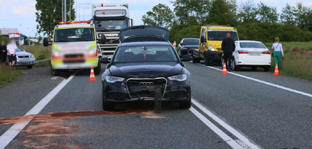 Wypadek z udziałem motocyklisty na DK46 w Opolu