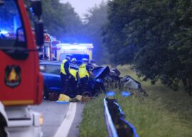 Śmiertelny wypadek na DK46 w Dąbrowie – dwie osoby zginęły na miejscu