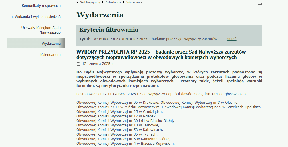 Na Opolszczyźnie ponowne liczenie głosów w dwóch komisjach. Sąd Najwyższy analizuje protesty wyborcze