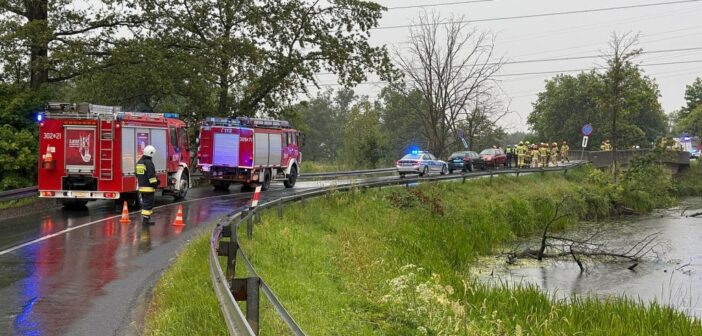 Wypadek w Starych Kolniach na DW457. Jedna osoba poszkodowana