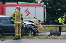 Wypadek na autostradzie A4, pomogli strażacy wracający z akcji Strażak na Szlaku