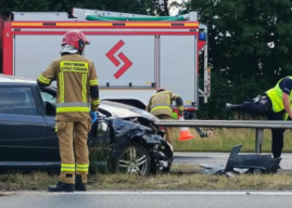 Wypadek na autostradzie A4, pomogli strażacy wracający z akcji Strażak na Szlaku