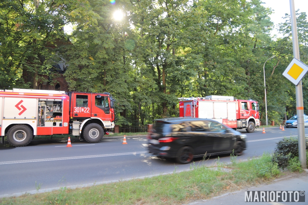 Paliła się zabytkowa kaplica przy ul. Wrocławskiej w Opolu