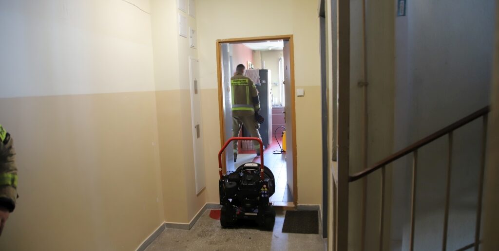 Pożar mieszkania przy ul. Waryńskiego w Opolu