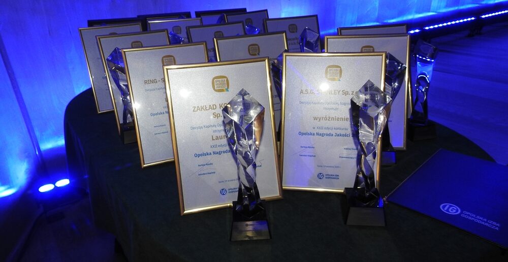 XXII edycja Opolskiej Nagrody Jakości. Dziesięć firm i trzy osobowości nagrodzone za najwyższe standardy