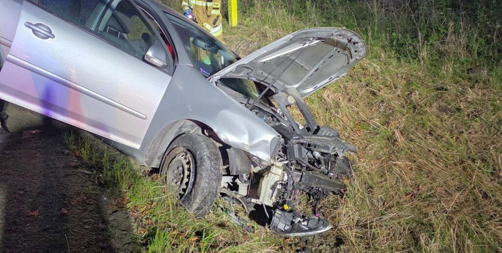 Wypadek w miejscowości Grabie. Jedna osoba w szpitalu