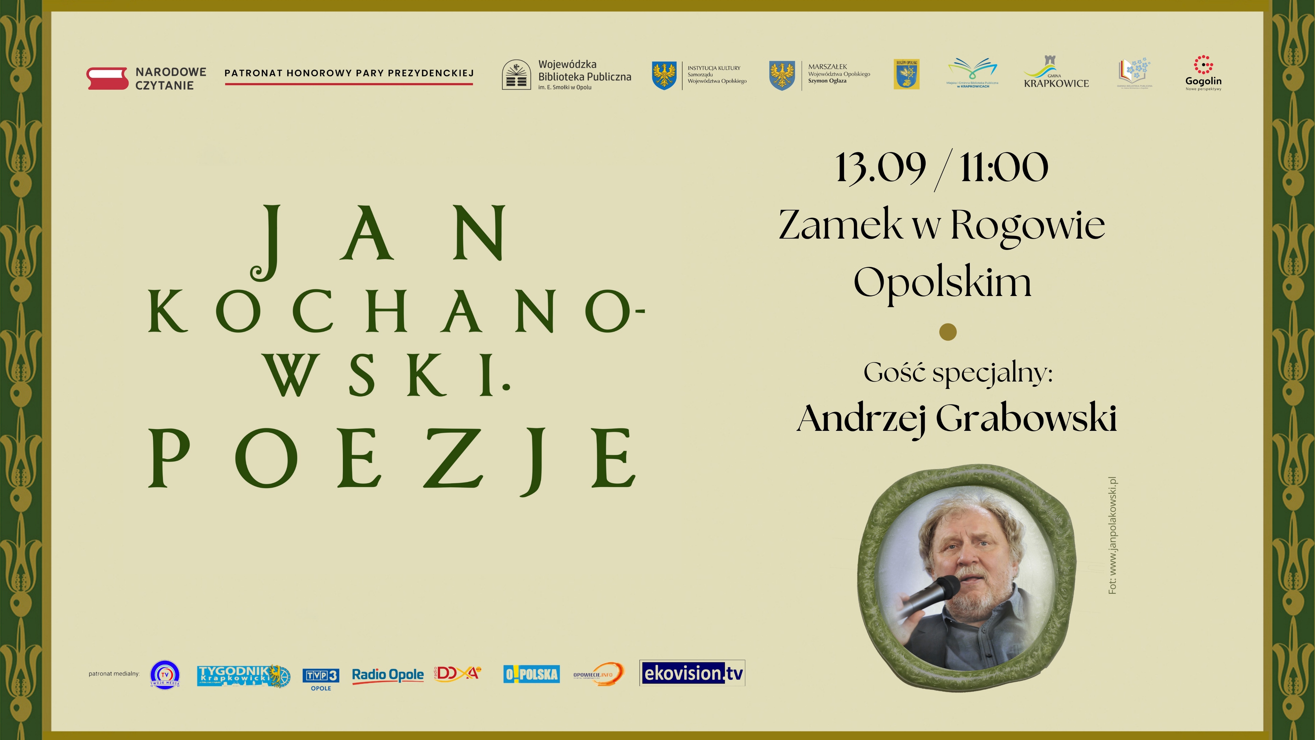 Narodowe Czytanie 2025 na zamku w Rogowie Opolskim