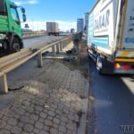 Kierowca wjechał w barierki na dużym rondzie w Opolu