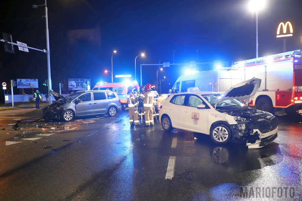 Wypadek na skrzyżowaniu ulic Domańskiego i Wrocławskiej w Opolu