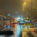 Kolizja na dużym rondzie w Opolu, zderzyły się dwa auta