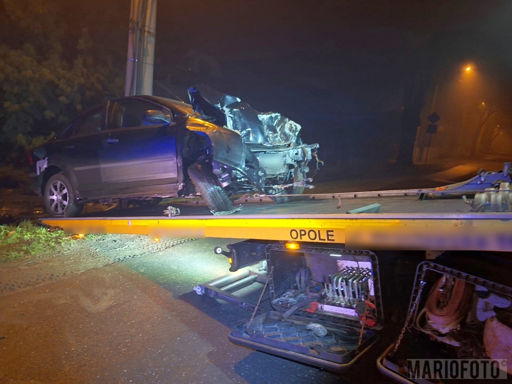 Kierowca wjechał w ogrodzenie w Chróścinie, miał blisko 1,5 promila