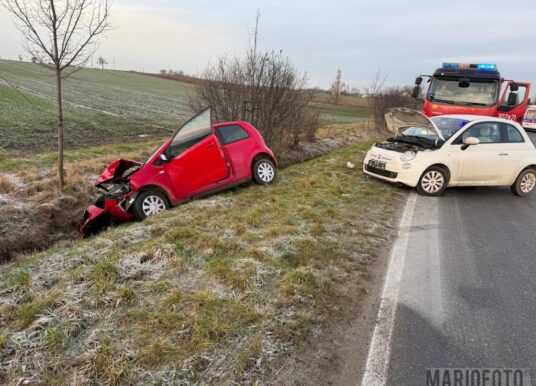 Kolizja na skrzyżowaniu ulic Lipowej i Luboszyckiej w Opolu