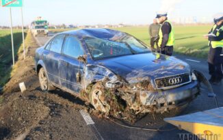 Wypadek na ul. Opolskiej w Opolu-Sławicach Wypadek na ul. Opolskiej w Opolu-Sławicach