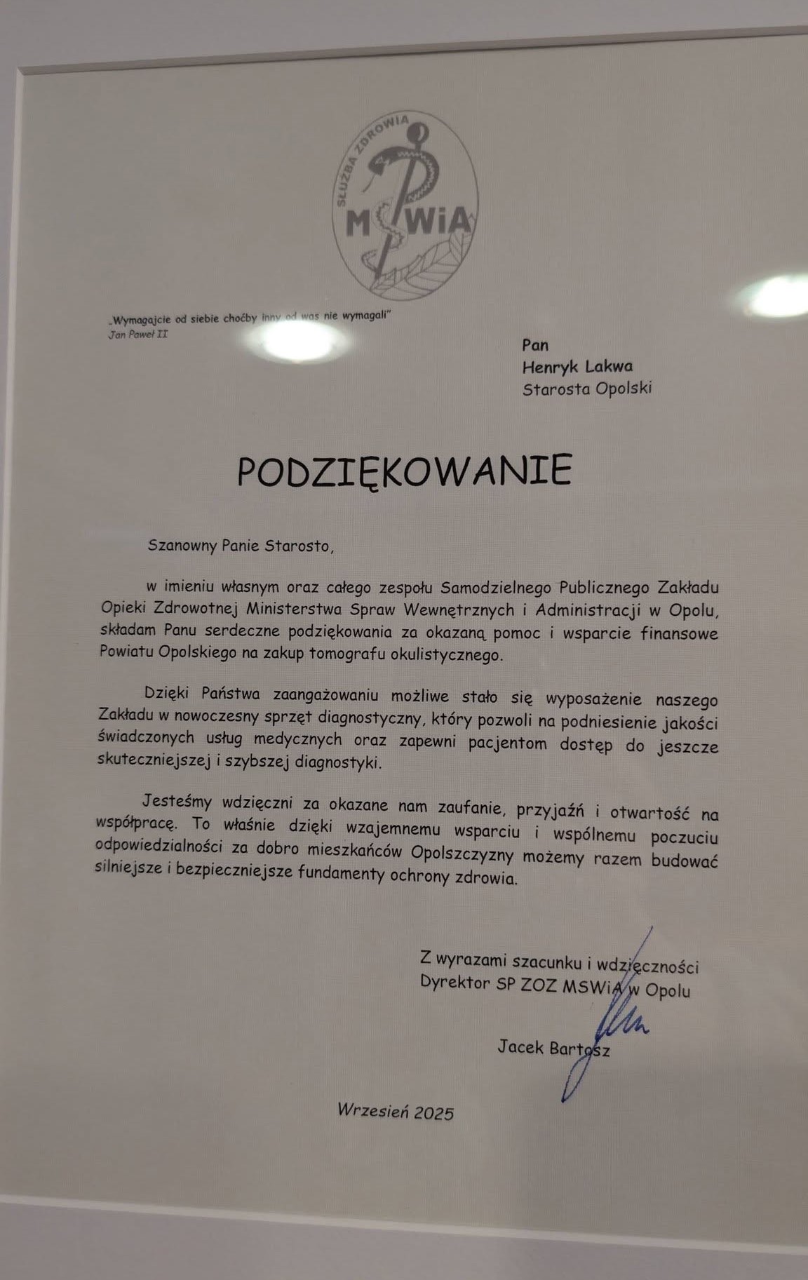 Starostwo konsekwentnie wspiera opolskie szpitale. Współpraca, która realnie ratuje zdrowie