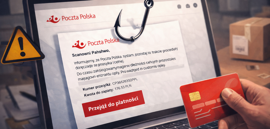Cło na strach. Jak fałszywe maile &bdquo;z Poczty Polskiej&rdquo; polują na naszą nieuwagę