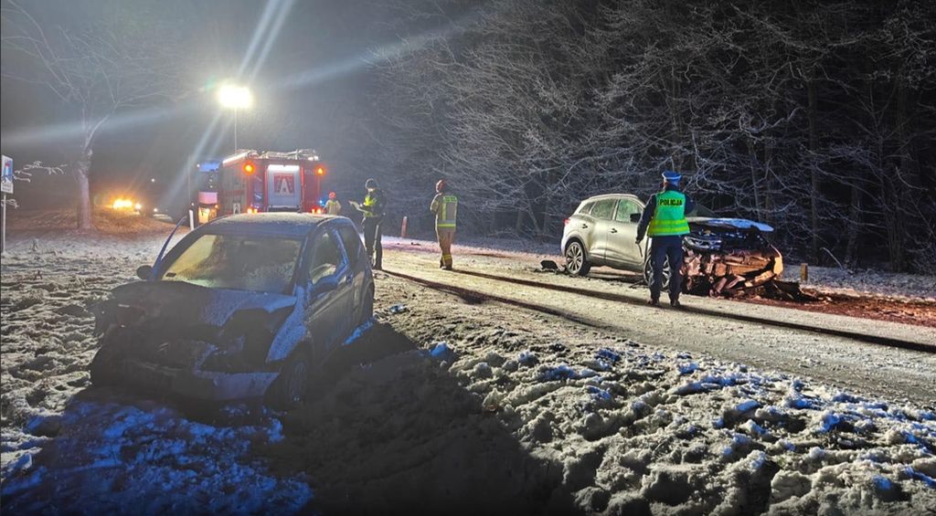 2 Stycznia – dwa wypadki na drogach krajowych Opolszczyzny: w Falmirowicach i w Gręboszowie