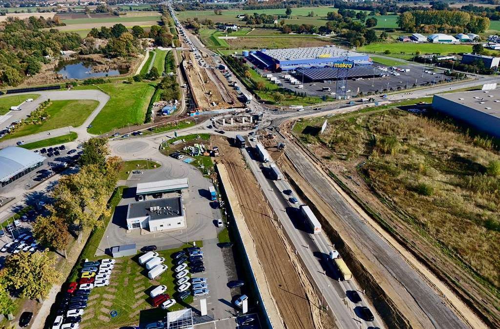 Nowa organizacja ruchu na węźle obwodnicy północnej. Zmiany dla kierowców ze Sławic od 2 marc