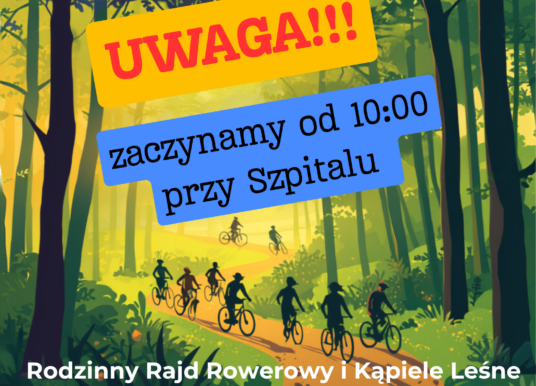 Leśne kąpiele, rodzinny rajd rowerowy i nowoczesne badania w Stobrawskim Centrum Medycznym. Uwaga! Zmiana!