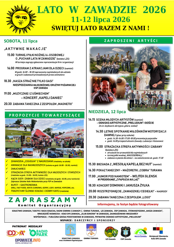 Lato wraca do Zawady. Dwa dni muzyki, sportu i rodzinnej zabawy