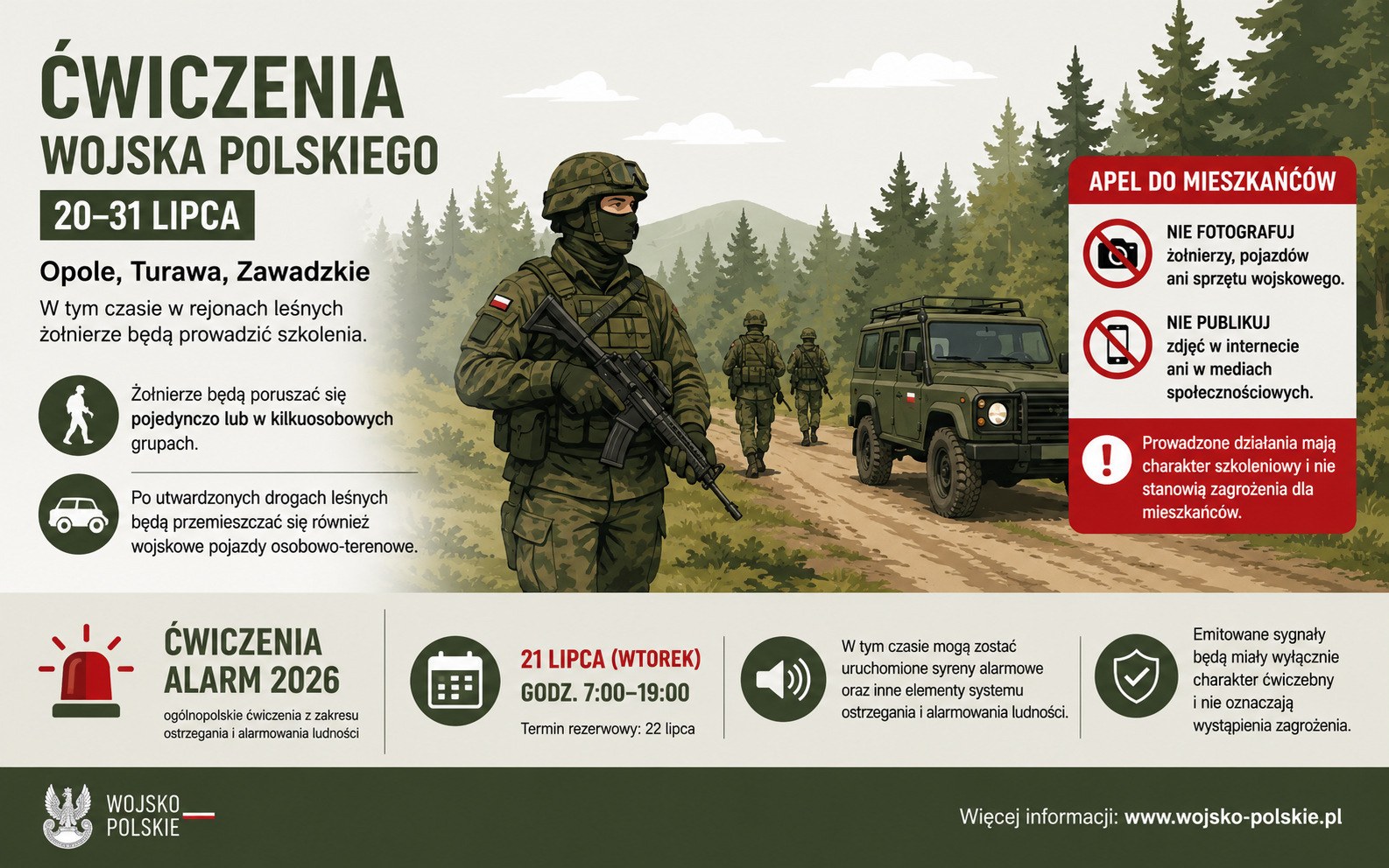 Wojsko będzie szkolić się w lasach pod Opolem