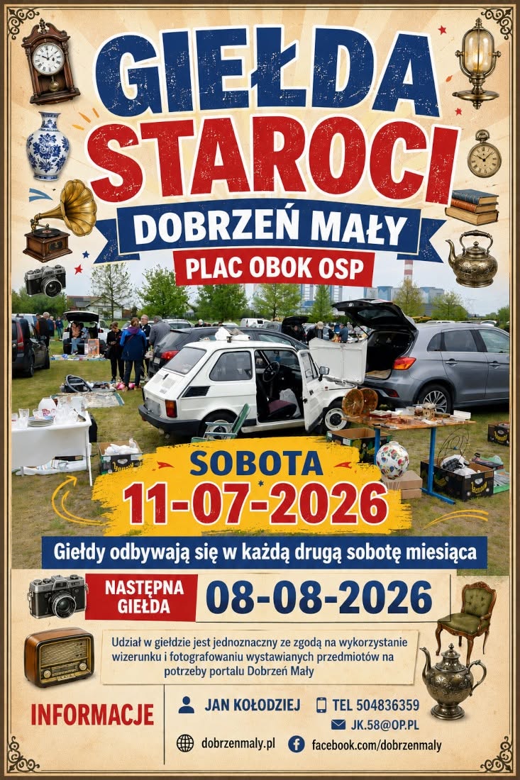 Polowanie na skarby wraca do Dobrzenia Małego. Giełda Staroci ma już swoją wierną publiczność