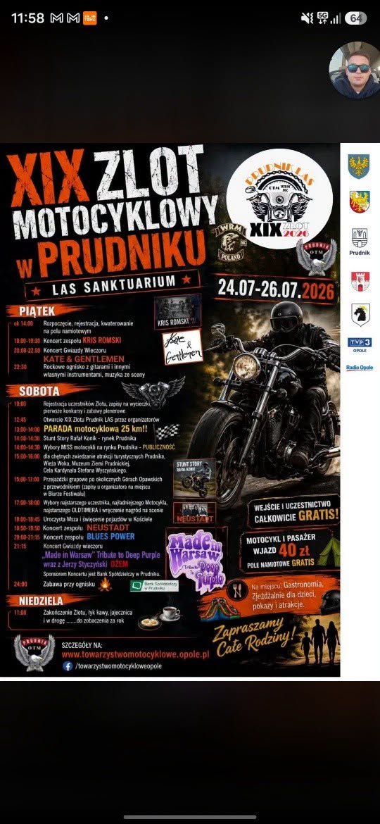 XIX Zlot Motocyklowy Prudnik-Las zakończony. Blisko 800 motocykli, parada i rock przyciągnęły tłumy