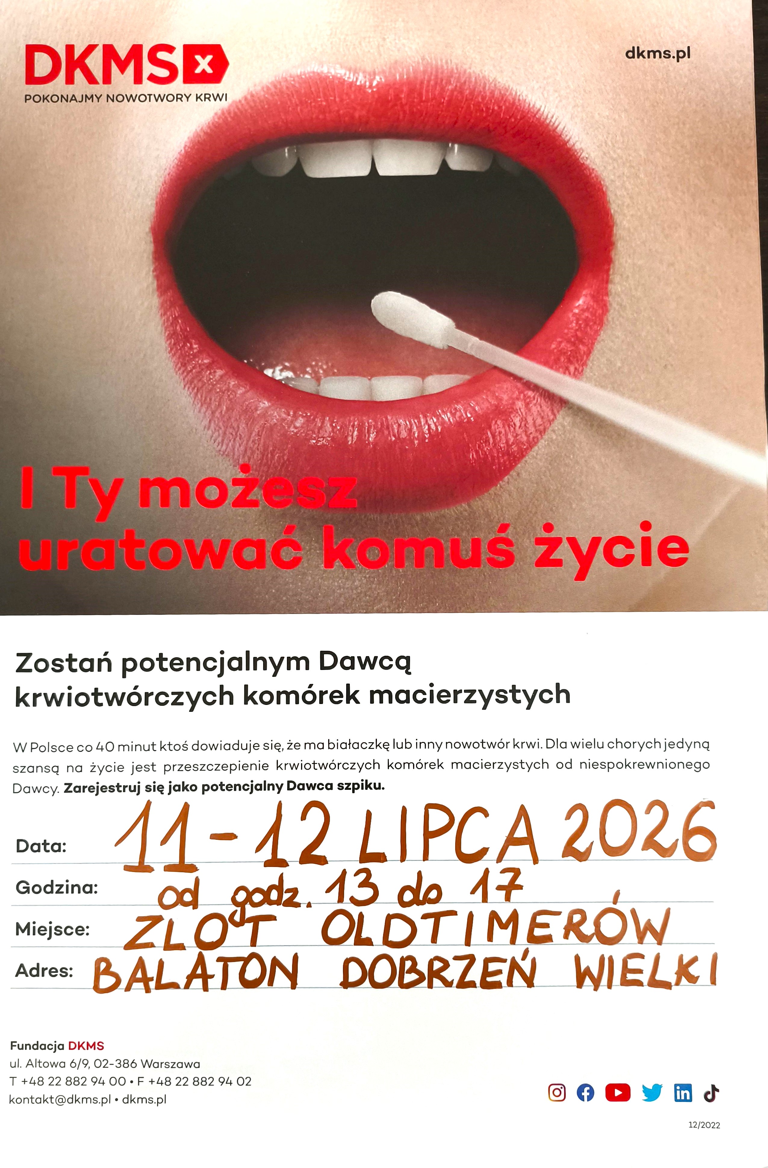 Jedna decyzja może uratować życie. Na zlocie oldtimerów będzie można zostać dawcą szpiku