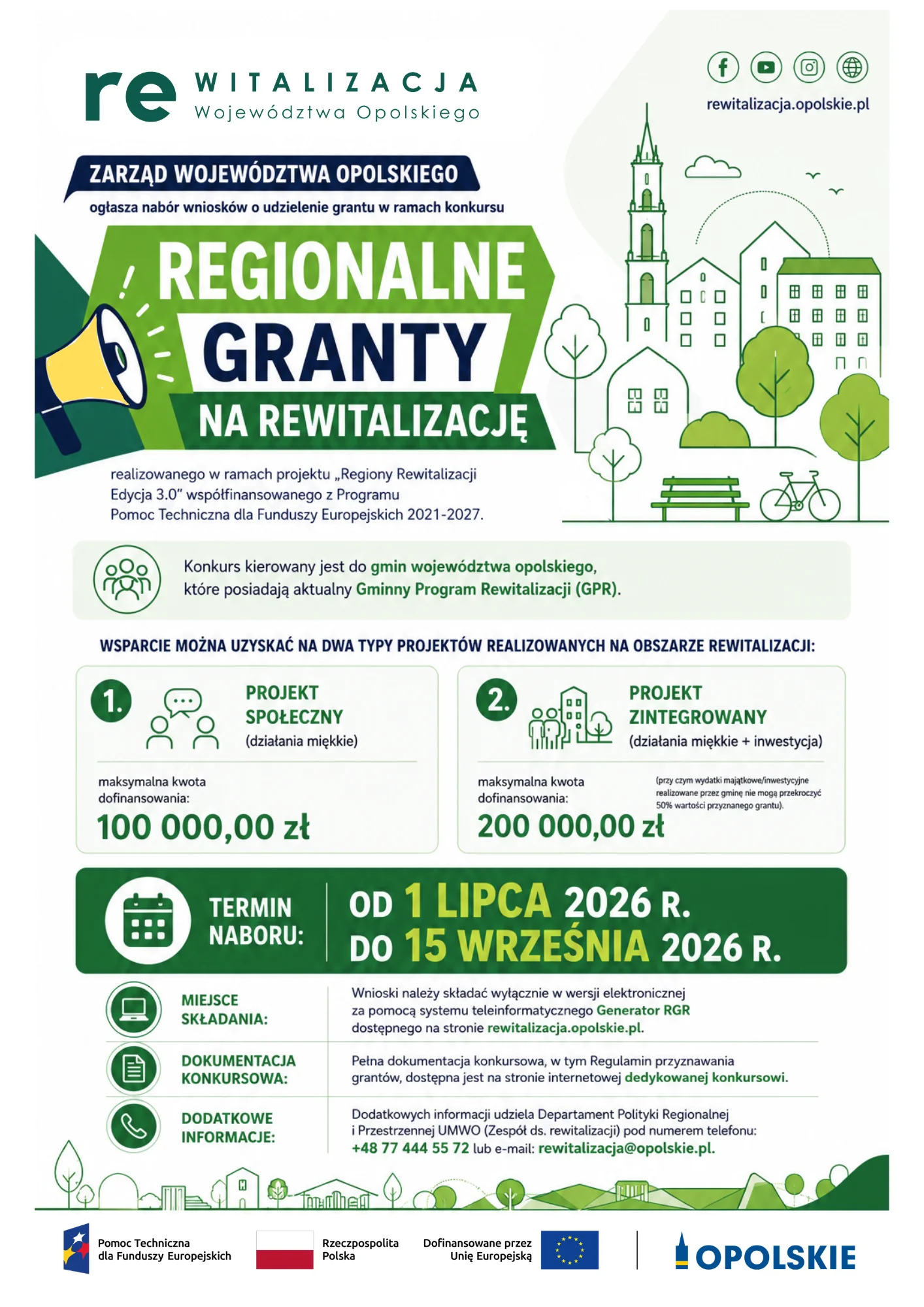 Gminy mogą sięgnąć po środki na rewitalizację. Ruszył nabór do Regionalnych Grantów na Rewitalizację