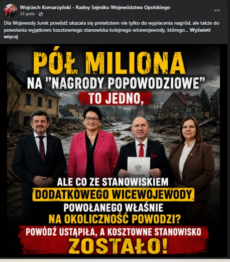 Pół miliona dla urzędników. Powodzianie nie stracili ani złotówki, ale afera już płynie