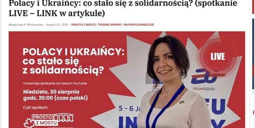 Od solidarności do niechęci. W niedzielę rozmowa o tym, co dzieje się między Polakami i Ukraińcami