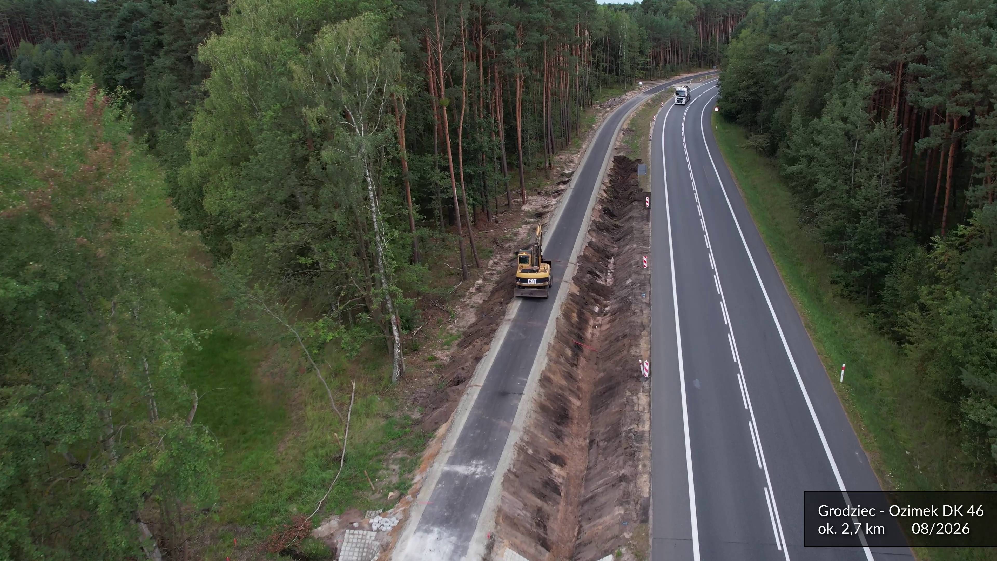 Finisz budowy ścieżki z Ozimka do Grodźca. Na DK46 nie ma już wahadła