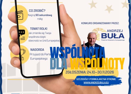 Półtorej minuty o swojej miejscowości. Do wygrania wyjazd do Parlamentu Europejskiego