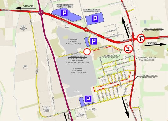 Na cmentarz bez pośpiechu. W Opolu zmiany na drogach i częstsze autobusy